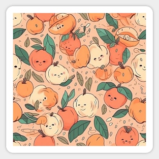 Cute Happy Peaches Sticker